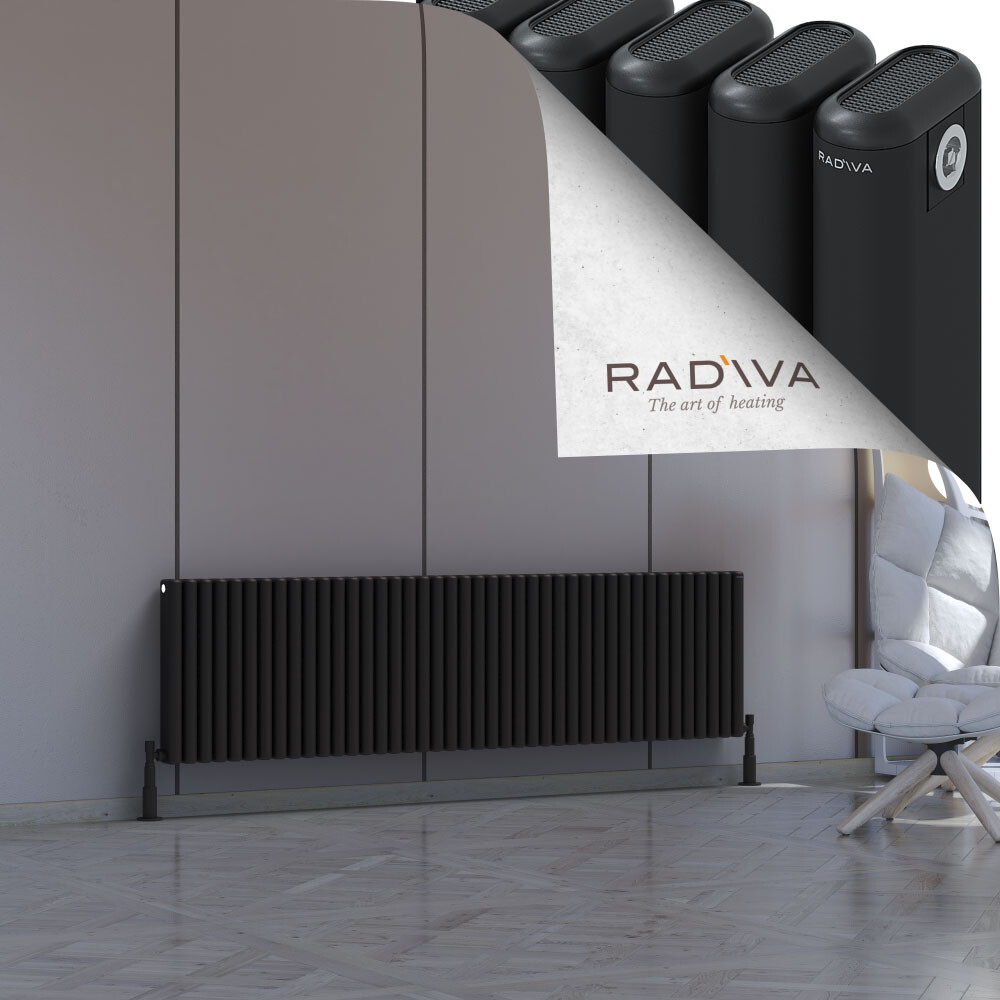 Kotto Aluminium Radiator 500x1886 Black - 1
