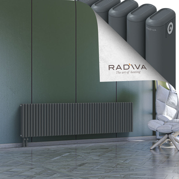 Kotto Aluminium Radiator 500x2021 Anthracite Bottom Left 50mm