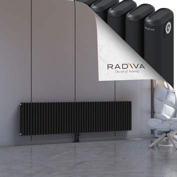 Kotto Aluminium Radiator 500x2021 Black Bottom Middle 50mm