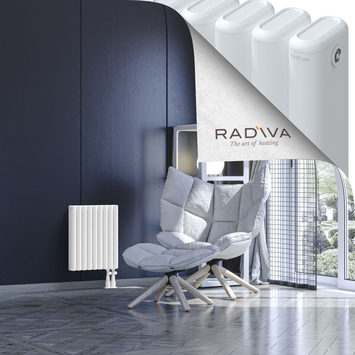 Kotto Aluminium Radiator 500x401 White Bottom Right 50mm