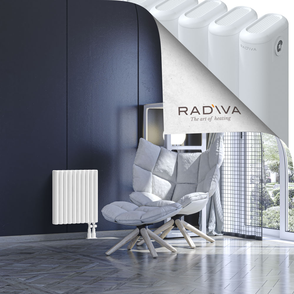 Kotto Aluminium Radiator 500x446 White - 4