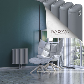 Kotto Aluminium Radiator 500x536 Grey Bottom Middle 50mm