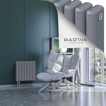 Kotto Aluminium Radiator 500x536 Grey Bottom Left 50mm