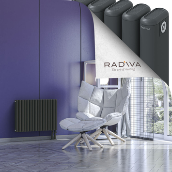 Kotto Aluminium Radiator 500x716 Dark Anthracite Bottom Right 50mm