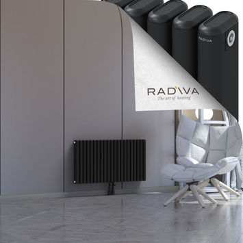 Kotto Aluminium Radiator 500x941 Black Bottom Middle 50mm