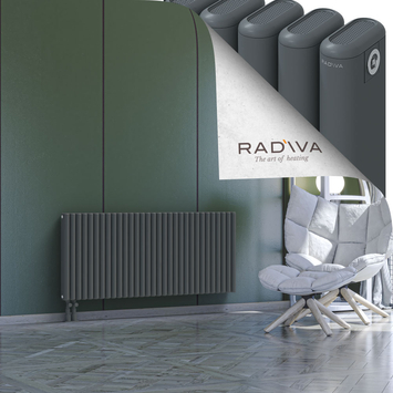Kotto Aluminium Radiator 600x1391 Anthracite Bottom Left 50mm