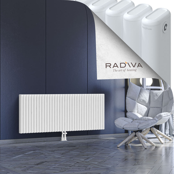 Kotto Aluminium Radiator 600x1526 White Bottom Middle 50mm