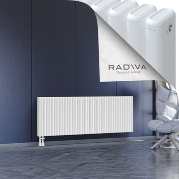 Kotto Aluminium Radiator 600x1751 White Bottom Left 50mm