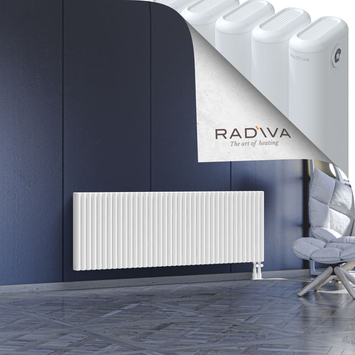 Kotto Aluminium Radiator 600x1751 White Bottom Right 50mm
