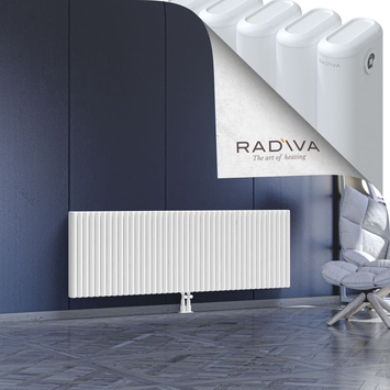 Kotto Aluminium Radiator 600x1841 White Bottom Middle 50mm