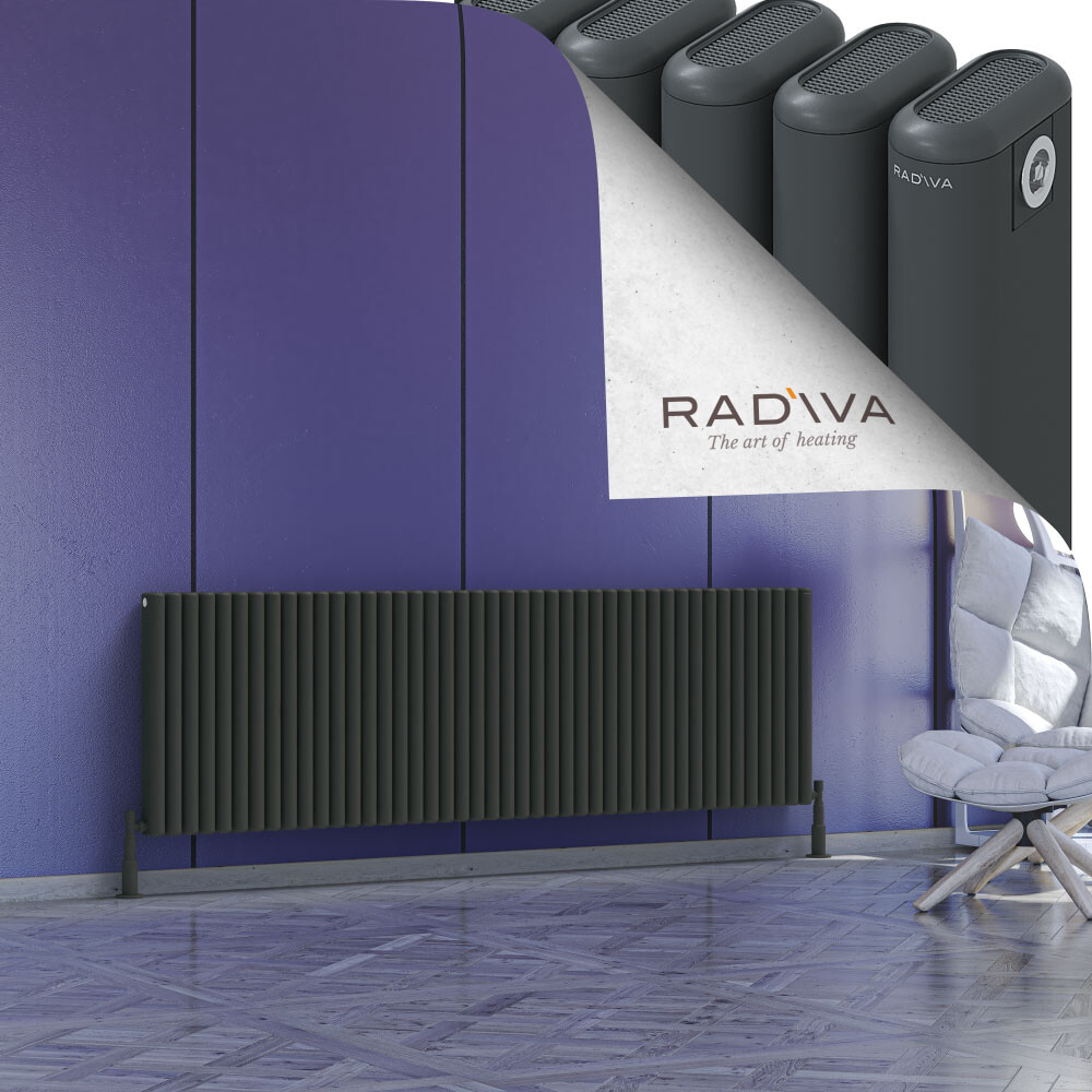 Kotto Aluminium Radiator 600x1976 Dark Anthracite - 1