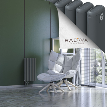 Kotto Aluminium Radiator 600x311 Anthracite Bottom Left 50mm