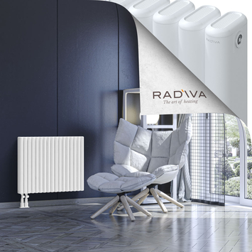 Kotto Aluminium Radiator 600x761 White Bottom Left 50mm