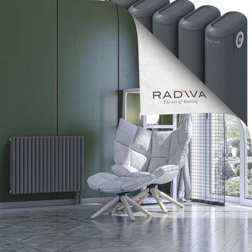 Kotto Aluminium Radiator 600x851 Anthracite Bottom Right 50mm