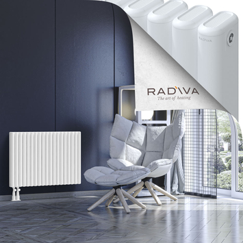 Kotto Aluminium Radiator 600x851 White Bottom Left 50mm