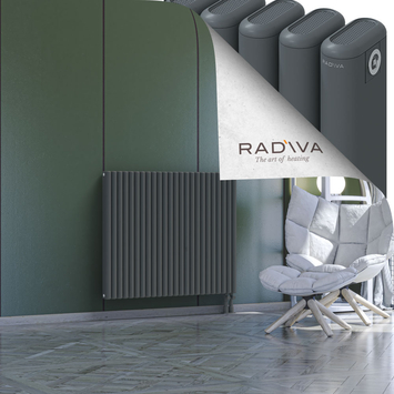Kotto Aluminium Radiator 900x1076 Anthracite Bottom Right 50mm