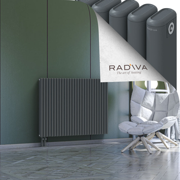 Kotto Aluminium Radiator 900x1211 Anthracite Bottom Left 50mm