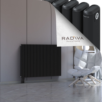 Kotto Aluminium Radiator 900x1256 Black Bottom Left 50mm
