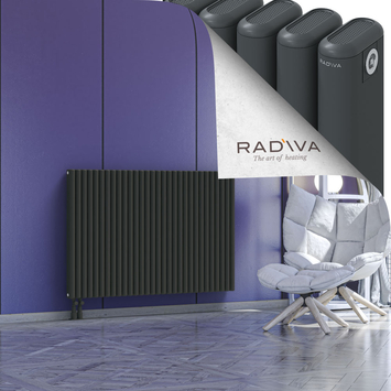 Kotto Aluminium Radiator 900x1346 Dark Anthracite Bottom Left 50mm