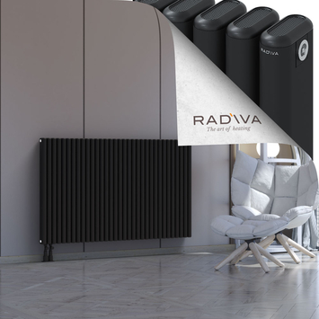 Kotto Aluminium Radiator 900x1481 Black Bottom Left 50mm