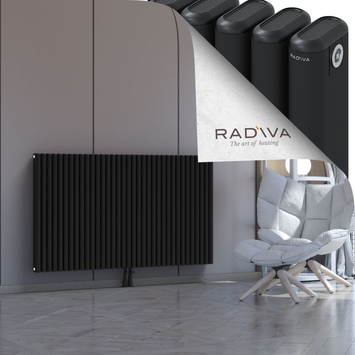 Kotto Aluminium Radiator 900x1571 Black Bottom Middle 50mm