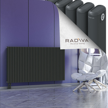 Kotto Aluminium Radiator 900x1661 Dark Anthracite Bottom Left 50mm