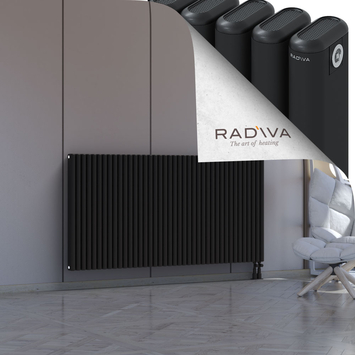 Kotto Aluminium Radiator 900x1796 Black Bottom Right 50mm