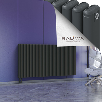 Kotto Aluminium Radiator 900x1841 Dark Anthracite Bottom Left 50mm