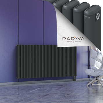 Kotto Aluminium Radiator 900x1886 Dark Anthracite Bottom Right 50mm