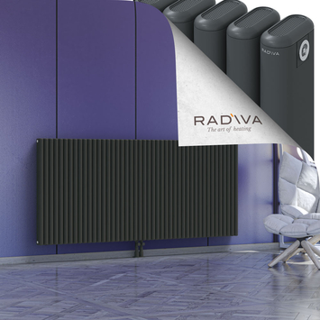 Kotto Aluminium Radiator 900x2021 Dark Anthracite Bottom Middle 50mm