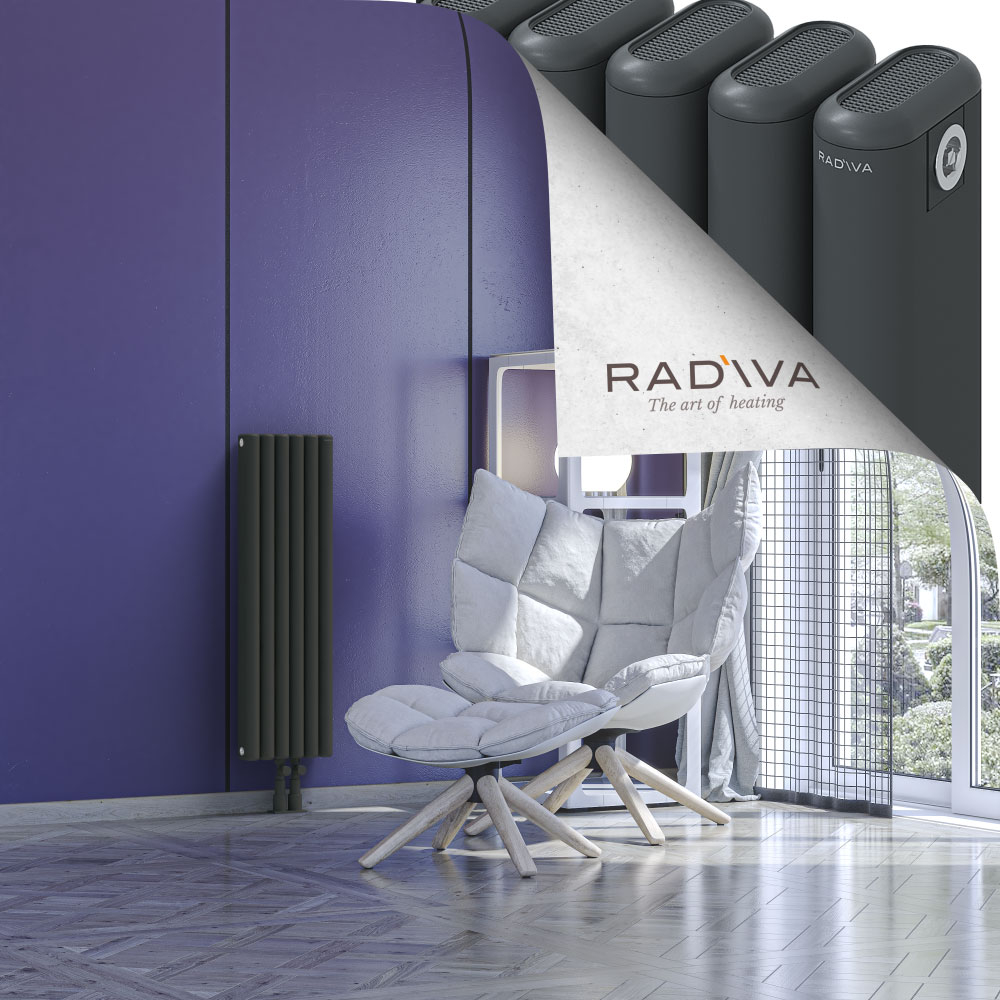 Kotto Aluminium Radiator 900x266 Dark Anthracite - 2