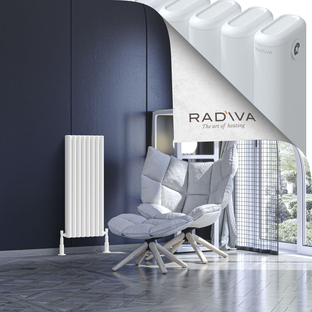 Kotto Aluminium Radiator 900x356 White - 1
