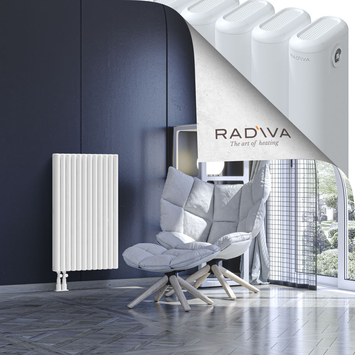 Kotto Aluminium Radiator 900x536 White Bottom Left 50mm