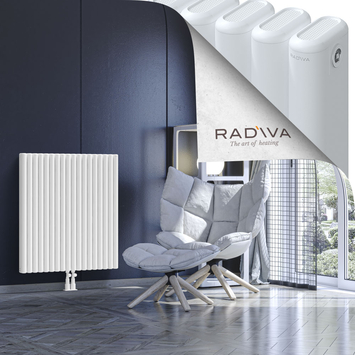 Kotto Aluminium Radiator 900x806 White Bottom Middle 50mm