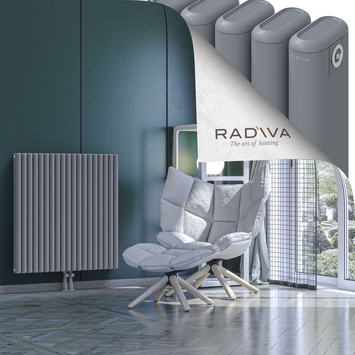 Kotto Aluminium Radiator 900x851 Grey Bottom Middle 50mm