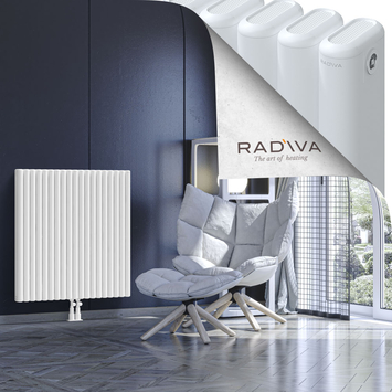 Kotto Aluminium Radiator 900x851 White Bottom Middle 50mm