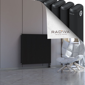 Kotto Alüminyum Radyatör 1000x1121 Siyah Alt Sağ 50mm