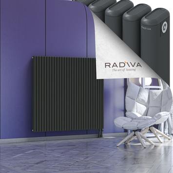 Kotto Alüminyum Radyatör 1200x1301 Koyu Antrasit Alt Sağ 50mm