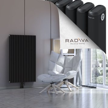 Kotto Alüminyum Radyatör 1200x716 Siyah Alt Orta 50mm