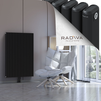 Kotto Alüminyum Radyatör 1200x806 Siyah Alt Orta 50mm