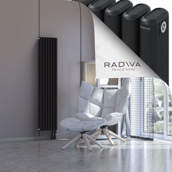 Kotto Alüminyum Radyatör 1500x311 Siyah Alt Sağ 50mm