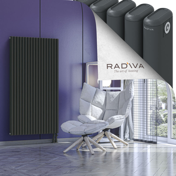 Kotto Alüminyum Radyatör 1500x806 Koyu Antrasit Alt Sağ 50mm