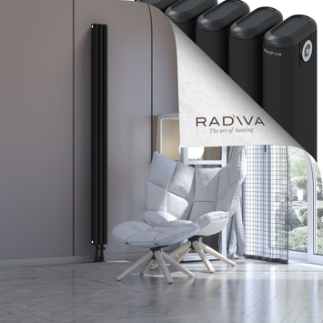 Kotto Alüminyum Radyatör 1900x131 Siyah Alt Orta 50mm