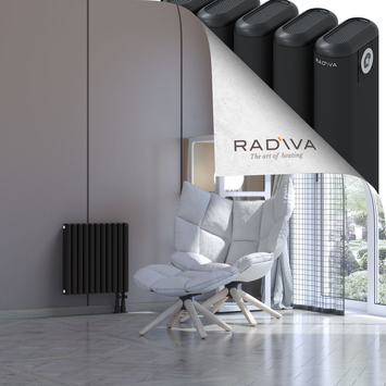Kotto Alüminyum Radyatör 500x491 Siyah Alt Sağ 50mm