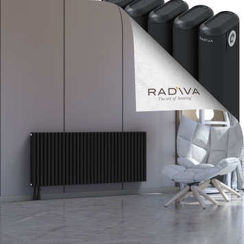 Kotto Alüminyum Radyatör 600x1481 Siyah Alt Sol 50mm