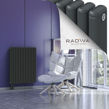 Kotto Alüminyum Radyatör 900x716 Koyu Antrasit Alt Sol 50mm