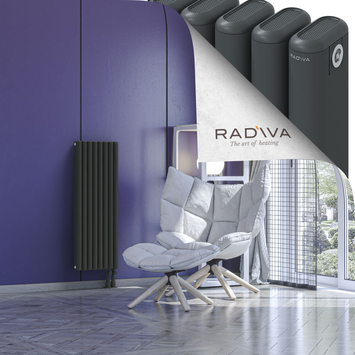 Kotto Radiateur En Aluminium 1000x356 Anthracite Foncé Bas à droite 50mm