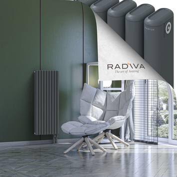 Kotto Radiateur En Aluminium 1000x401 Anthracite Bas à droite 50mm