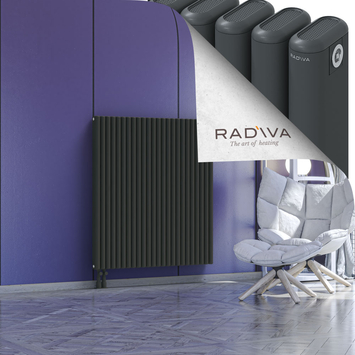 Kotto Radiateur En Aluminium 1200x1076 Anthracite Foncé Bas à gauche 50mm