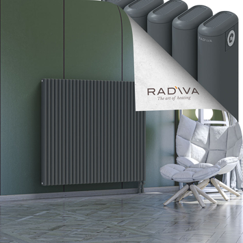 Kotto Radiateur En Aluminium 1200x1346 Anthracite Bas à droite 50mm